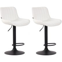 Ensemble de 2 tabourets de bar lentini en blanc, Schwarz