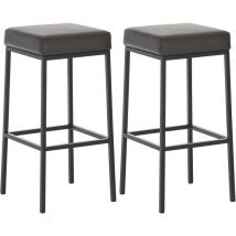 CLP - Réglez 2 tabourets de bar Montréal à Schwarz - Brown