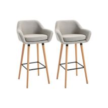 MH - Lot de 2 tabourets de bar naples beige