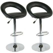 Lot de 2 tabourets de bar Sasha simili