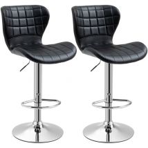 MH - Lot de 2 tabourets de bar seal noirs