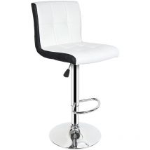 Lot de 2 tabourets de bar Tabouret pour bar cuisine fixe pivotant réglable avec dossier et repose-pied
