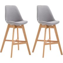 Paire de tabourets avec des jambes résistantes au bois et diverses couleurs colore : Gris
