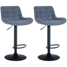 CLP - Ensemble de 2 tabourets Blue Bar Tover, tissu