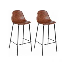 Atmosphera Créateur D'intérieur - Lot de 2 Tabourets de Bar 'Vladi' 95cm Marron