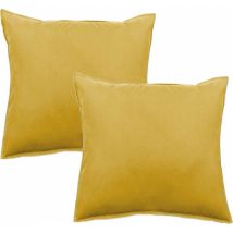 Palace 2er-set Kissenbezüge Reine Baumwolle Gefärbt Gewaschen 63 Fäden/cm² Südwind - Palace Curry - 2er-set Kissenbezüge 65 X 65 Cm
