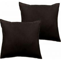 2er-Set Kissenbezüge Palace reine Baumwolle gefärbt gewaschen 63 Fäden/cm² Südwind - Palace Café - 2er-Set Kissenbezüge 65 x 65 cm - Palace Café