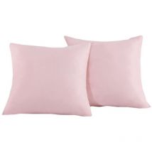 Yzmrbdqc - Lot de 2- Taies d'oreiller 60x60cm Rose Housse d'oreiller avec Une Fermeture Eclair en Microfibre