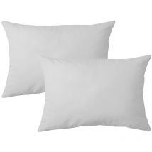 Lot 2 taies oreiller microfibre DEPEX 50x70 Gris
