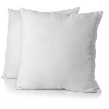 Lot de 2 taies d'oreiller Home Linge Passion 63 x 63 cm - Blanc
