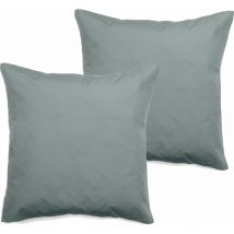 Vent Du Sud - 2er-Pack Perkal-Kopfkissenbezüge aus reiner, langstapeliger, gekämmter Baumwolle 80 Fäden/cm² Südwind - Lichen - 2er-Pack