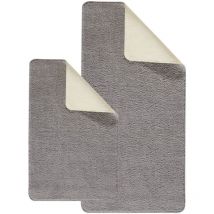 Guy Levasseur - Lot de 2 tapis de bain polyester 60x120cm + 50x80cm 60x120cm gris