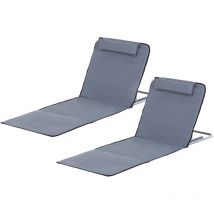 Lot de 2 tapis de plage nolan gris