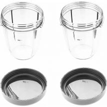 Lot de 2 tasses 18oz avec couvercle de rechange pour mixeur Nutribullet 600 W/900W - S-giant