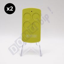 Fadini - Lot de 2 Télécommandes divo 71 Verte - Fréquence 433.92 MHz - 4 Canaux - Rolling Code - Référence : 7113GL - Compatible Portails et Portes