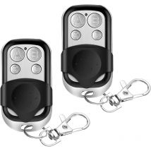 Lot de 2 télécommandes universelles pour porte de garage 433 MHz, télécommande de porte de garage à 4 boutons, duplicateur de télécommande de porte