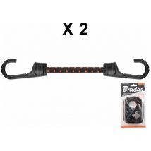 Lot de 2 tendeurs élastiques 1m ø8mm crochet métal renforcé pvc