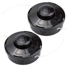 Lot de 2 Tête de débroussailleuse Universelle, A6481 Nylon Bobine de Rechange de Tondeuse Débroussailleuse Tête De Coupe M10 x 1,25 pour