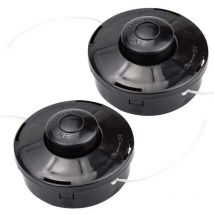 Lot de 2 têtes de débroussailleuse universelles en nylon pour débroussailleuse à essence