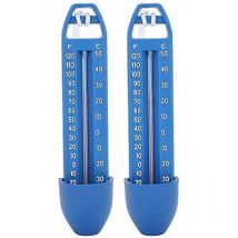 Lot de 2 thermomètres de piscine faciles à utiliser, accessoires pour piscine, spa, sauna, extérieur