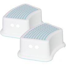 Lot de 2 TinySteps blanc/bleu 1 step stepper 35x25x13cm 7house