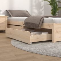 Maison Chic - Lot de 2 Tiroirs de lit Contemporain Bois de pin massif 55644