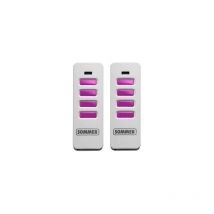Sommer - Lot de 2 télécommandes pearl vibe 4019 blanche touches roses - somloq2 - 868 mhz
