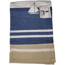 Lot de 2 torchons 50 x 70 cm Bateau regate
