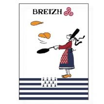 Lot de 2 torchons 50 x 70 cm Bigouden crepes bretagne
