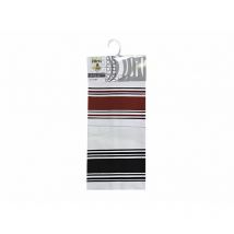 Lot de 2 torchons coton cuisine noir et rouge - Rouge