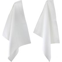 Lot de 2 torchons cuisine nid d'abeille pure kitchen waffle