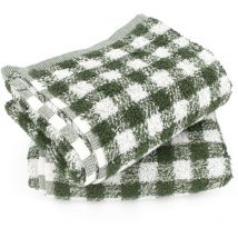 Lot de 2 torchons cuisine éponge squares vichy 50x50 cm