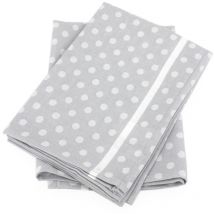 Lot de 2 torchons cuisine toile dots