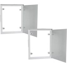 Semin - Lot de 2 trappes de visite à carreler 300 mm x 200 mm - spécial accès sous baignoire - pièces humides et salle de bain