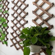 Aiducho - Lot De 2 Treillis De Jardin En Bois Naturel - Largeur Réglable Jusqu'à 200cm - Pour Chambre, Jardin, Extérieur, Décoration