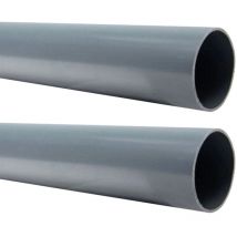 Arcanaute - 2 Tubes pvc évacuation NF-Me lisse - diamètre 50 mm - 4 mètres - ép. 3,0 mm