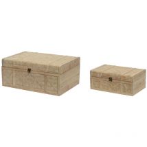 Nosenviesdeco - Lot de 2 valises bambou - Nos Envies Déco