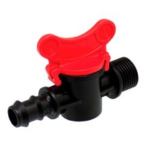 Vanne d'arrêt mâle 1/2" – 122170 – 2 vannes 16 mm – Polypropylène – Jardin piscine