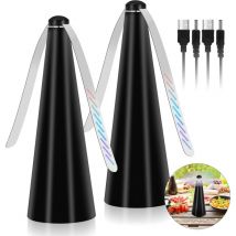 Ventilateur Anti-moustiques, 2pc Répulsif à Pales pour Insecte, Repellent Moustique Fan pour éloigner Les Mouches et Les Insectes de la Nourriture,