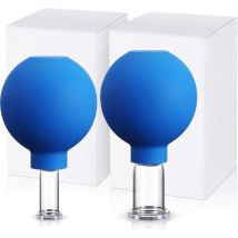 Parkside - Lot De 2 Ventouses En Verre, Ventouses Faciales En Verre Et Silicone, Ventouses Sous Vide Pour La Peau Du Visage, Du Dos Et Des Épaules (