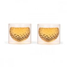 Lot de 2 verres balle de golf 180ml Kikkerland Transparent