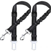 Yzmrbdqc - Lot de 2 Voiture Ceinture de Securite pour Chien, avec Absorption des Chocs et Mousqueton Elastique Reglable pour Chien Harnais de