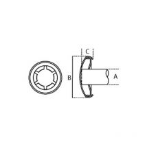 Lot de 2 x calottes autobloquantes diamètre 12 mm