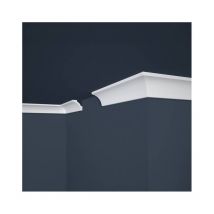 Decoon - Lot de 32 (64ml) Corniches de Plafond décoratives - Lisse - 200x5x5 cm
