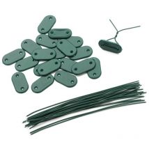 Lot de 20 clips de fixation rapide en polyéthylène pour brise-vue, canisses et écrans de jardin