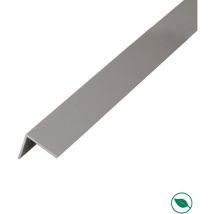 Forestea - Lot de 20 baguettes angles pvc gris 2600 x 20 x 20 mm