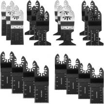 Lot de 20 Bois/bimétal universel Multi outil oscillant Quick Release Lames de scie Outil oscillant,AAFGVC