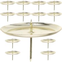 Lot de 20 bougeoirs en fer pour bougies chauffe-plat, bougeoirs décoratifs de bureau