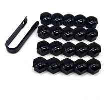 Cyslmuk - Lot de 20 Capuchons d'écrou de Roue 17mm, Cache-écrous de Boulon de Roue, Cache-écrous de Pneu Hexagonaux avec Ensemble d'outils de