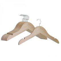 Lot de 40 cintres 28.5 cm pour vêtements bébé avec crochet pivotant à 360° - Bois clair Vivezen